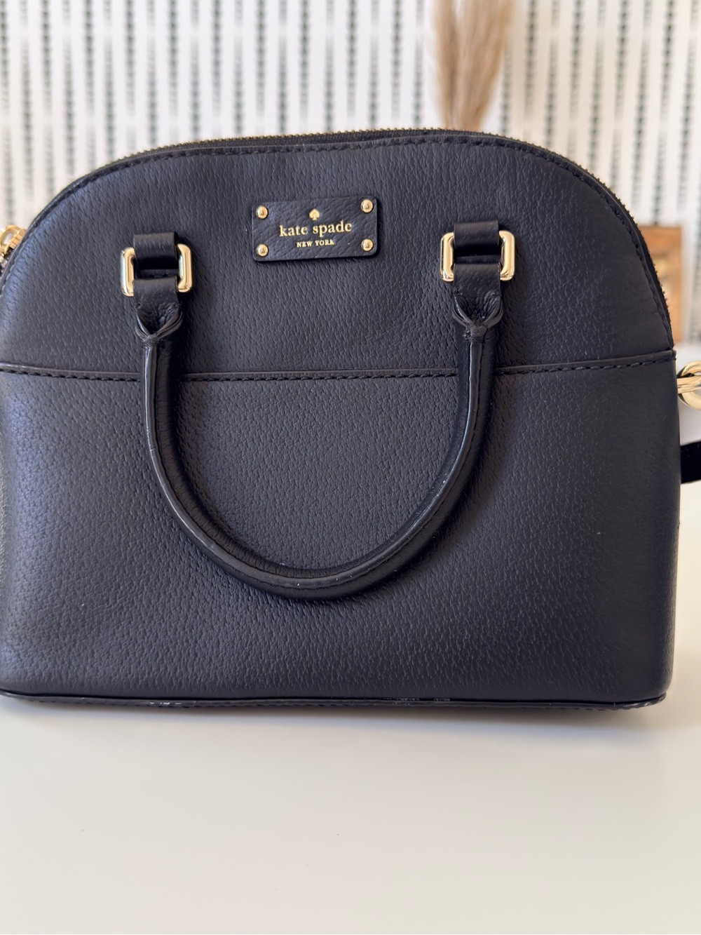 Kate Spade Black Grove Street Carli Leather Crossbody Black Purse